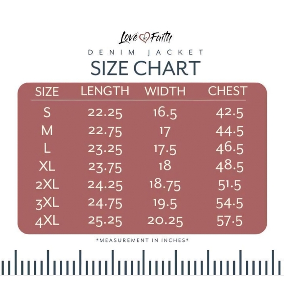 NWoT Love in Faith Jean Jacket - Picture 6 of 6